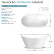 Transolid K-AFTS6731-M31 Skylar Grande 67-in x 31-in x 27-in Freestanding Acrylic Bathtub Kit With Center Drain And Bath Pillow, White (Matte)