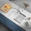 Aversa AUDD3120-01-KIT 31-in x 20-in All-In-One Undermount Kitchen Sink Kit, White