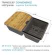 Transolid Aversa AUDD3120-12-KIT Radius All-In-One Undermount Kitchen Sink Kit