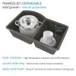 Transolid Aversa AUDD3120-12-KIT Radius All-In-One Undermount Kitchen Sink Kit