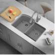 Transolid Aversa AUDD3120-17-KIT Radius All-In-One Undermount Kitchen Sink Kit