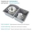 Transolid Aversa AUDD3120-17-KIT Radius All-In-One Undermount Kitchen Sink Kit