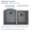 Transolid Aversa AUDD3120-17-KIT Radius All-In-One Undermount Kitchen Sink Kit