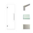 Transolid EHTA247610C-T-BS Elizabeth 24-in W x 76-in H Hinged Shower Door in Brushed Stainless with Clear Glass