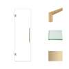 Transolid EHTA247610C-T-CB Elizabeth 24-in W x 76-in H Hinged Shower Door in Champagne Bronze with Clear Glass