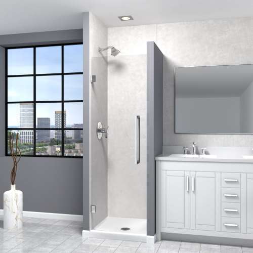 Transolid EHTA267610C-T-PC Elizabeth 26-in W x 76-in H Hinged Shower Door