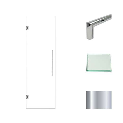 Transolid EHTA247610C-T-PC Elizabeth 24-in W x 76-in H Hinged Shower Door in Polished Chrome with Clear Glass