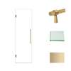 Transolid EHTA257610C-BK-CB Elizabeth 25-in W x 76-in H Hinged Shower Door in Champagne Bronze with Clear Glass