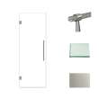 Transolid EHTA267610C-BK-BS Elizabeth 26-in W x 76-in H Hinged Shower Door in Brushed Stainless with Clear Glass