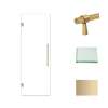 Transolid EHTA267610C-BK-CB Elizabeth 26-in W x 76-in H Hinged Shower Door in Champagne Bronze with Clear Glass