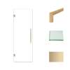 Transolid EHTA277610C-T-CB Elizabeth 27-in W x 76-in H Hinged Shower Door in Champagne Bronze with Clear Glass