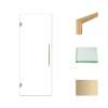 Transolid EHTA297610C-T-CB Elizabeth 29-in W x 76-in H Hinged Shower Door in Champagne Bronze with Clear Glass