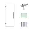 Transolid EHTA307610C-BK-PC Elizabeth 30-in W x 76-in H Hinged Shower Door in Polished Chrome with Clear Glass