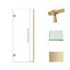 Transolid EHTB30247610C-BK-CB Elizabeth 30-in W x 76-in H Hinged Shower Door in Champagne Bronze with Clear Glass
