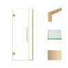 Transolid EHTB30247610C-T-CB Elizabeth 30-in W x 76-in H Hinged Shower Door in Champagne Bronze with Clear Glass