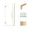Transolid EHTB32267610C-T-CB Elizabeth 32-in W x 76-in H Hinged Shower Door in Champagne Bronze with Clear Glass
