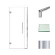 Transolid EHTB32267610C-T-PC Elizabeth 32-in W x 76-in H Hinged Shower Door in Polished Chrome with Clear Glass