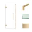 Transolid EHTB325267610C-T-CB Elizabeth 32.5-in W x 76-in H Hinged Shower Door in Champagne Bronze with Clear Glass