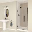 Transolid EHTB33277610C-BK-MB Elizabeth 33-in W x 76-in H Hinged Shower Door in Matte Black with Clear Glass