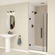Transolid EHTB335277610C-T-MB Elizabeth 33.5-in W x 76-in H Hinged Shower Door in Matte Black with Clear Glass