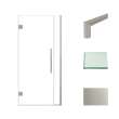 Transolid EHTB35297610C-T-BS Elizabeth 35-in W x 76-in H Hinged Shower Door in Brushed Stainless with Clear Glass