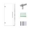 Transolid EHTB355297610C-BK-PC Elizabeth 35.5-in W x 76-in H Hinged Shower Door in Polished Chrome with Clear Glass