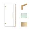 Transolid EHTB355297610C-T-CB Elizabeth 35.5-in W x 76-in H Hinged Shower Door in Champagne Bronze with Clear Glass