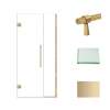 Transolid EHTB365247610C-BK-CB Elizabeth 36.5-in W x 76-in H Hinged Shower Door in Champagne Bronze with Clear Glass