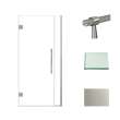 Transolid EHTB365307610C-BK-BS Elizabeth 36.5-in W x 76-in H Hinged Shower Door in Brushed Stainless with Clear Glass