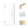 Transolid EHTB365307610C-T-CB Elizabeth 36.5-in W x 76-in H Hinged Shower Door in Champagne Bronze with Clear Glass