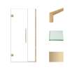 Transolid EHTB37257610C-T-CB Elizabeth 37-in W x 76-in H Hinged Shower Door in Champagne Bronze with Clear Glass