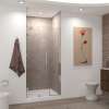 Transolid EHTB37257610C-T-PC Elizabeth 37-in W x 76-in H Hinged Shower Door in Polished Chrome with Clear Glass