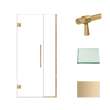 Transolid EHTB38267610C-BK-CB Elizabeth 38-in W x 76-in H Hinged Shower Door in Champagne Bronze with Clear Glass