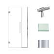 Transolid EHTB38267610C-BK-PC Elizabeth 38-in W x 76-in H Hinged Shower Door in Polished Chrome with Clear Glass
