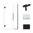 Transolid EHTB39277610C-BK-MB Elizabeth 39-in W x 76-in H Hinged Shower Door in Matte Black with Clear Glass