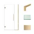 Transolid EHTB39277610C-T-CB Elizabeth 39-in W x 76-in H Hinged Shower Door in Champagne Bronze with Clear Glass