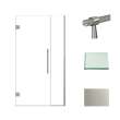 Transolid EHTB395277610C-BK-BS Elizabeth 39.5-in W x 76-in H Hinged Shower Door in Brushed Stainless with Clear Glass