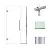 Transolid EHTB415297610C-BK-PC Elizabeth 41.5-in W x 76-in H Hinged Shower Door in Polished Chrome with Clear Glass