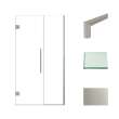Transolid EHTB425247610C-T-BS Elizabeth 42.5-in W x 76-in H Hinged Shower Door in Brushed Stainless with Clear Glass