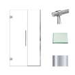 Transolid EHTB43257610C-BK-PC Elizabeth 43-in W x 76-in H Hinged Shower Door in Polished Chrome with Clear Glass
