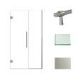 Transolid EHTB445267610C-BK-BS Elizabeth 44.5-in W x 76-in H Hinged Shower Door in Brushed Stainless with Clear Glass