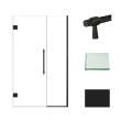 Transolid EHTB45277610C-BK-MB Elizabeth 45-in W x 76-in H Hinged Shower Door in Matte Black with Clear Glass