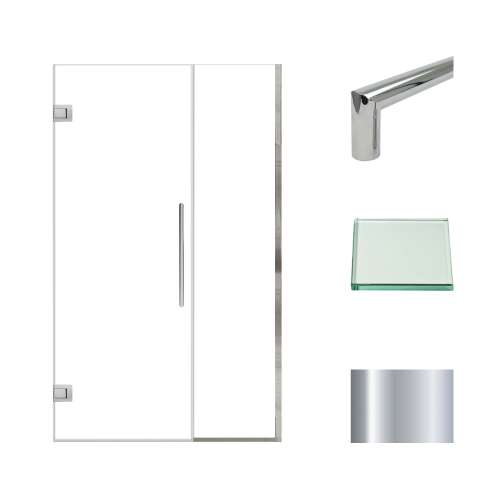 Transolid EHTB45277610C-T-PC Elizabeth 45-in W x 76-in H Hinged Shower Door in Polished Chrome with Clear Glass