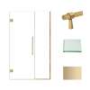 Transolid EHTB46287610C-BK-CB Elizabeth 46-in W x 76-in H Hinged Shower Door in Champagne Bronze with Clear Glass