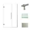 Transolid EHTB465287610C-BK-BS Elizabeth 46.5-in W x 76-in H Hinged Shower Door in Brushed Stainless with Clear Glass