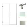 Transolid EHTB48247610C-BK-BS Elizabeth 48-in W x 76-in H Hinged Shower Door in Brushed Stainless with Clear Glass