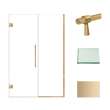 Transolid EHTB48247610C-BK-CB Elizabeth 48-in W x 76-in H Hinged Shower Door in Champagne Bronze with Clear Glass
