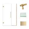 Transolid EHTB48307610C-BK-CB Elizabeth 48-in W x 76-in H Hinged Shower Door in Champagne Bronze with Clear Glass