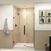 Transolid EHTB465287610C-BK-MB Elizabeth 46.5-in W x 76-in H Hinged Shower Door in Matte Black with Clear Glass