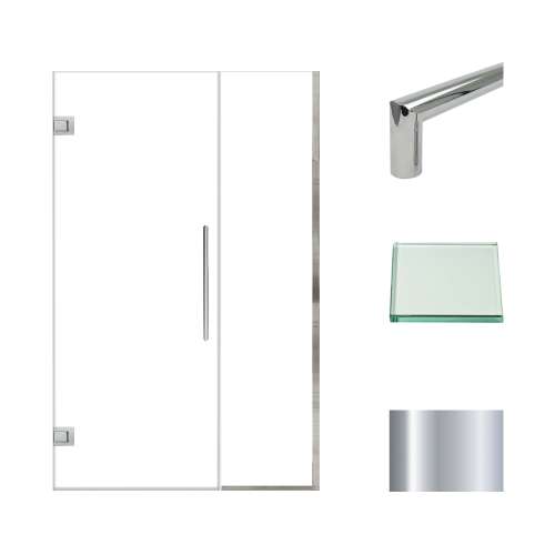 Transolid EHTB48307610C-T-PC Elizabeth 48-in W x 76-in H Hinged Shower Door in Polished Chrome with Clear Glass